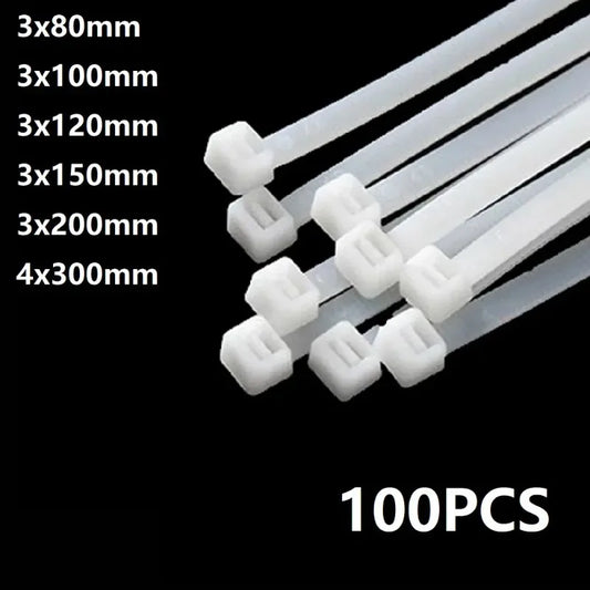 100-Pack White Self-Locking Nylon Cable Ties | Industrial Strength Nylon Cable Ties Peaceful Pleasures Health and Wellness
