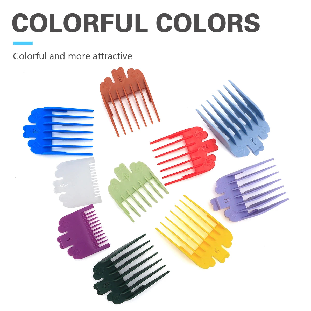 10Pcs/Set Universal Hair Clipper Limit Comb Salon Cutting Guide Replacement Set Professional Electric Hair Trimmer Accessories Peaceful Pleasures Health and Wellness