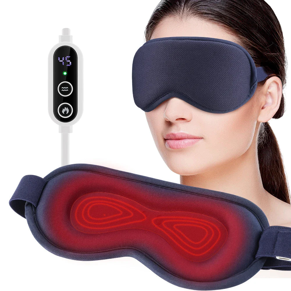 Electric Steam Eye Mask – 3D Heated Vibration Massage & Sleep