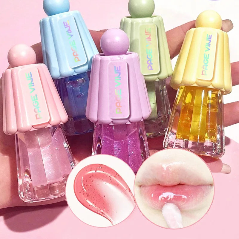 Crystal Jelly Lip Oil – Clear Hydrating Glass Lip Gloss