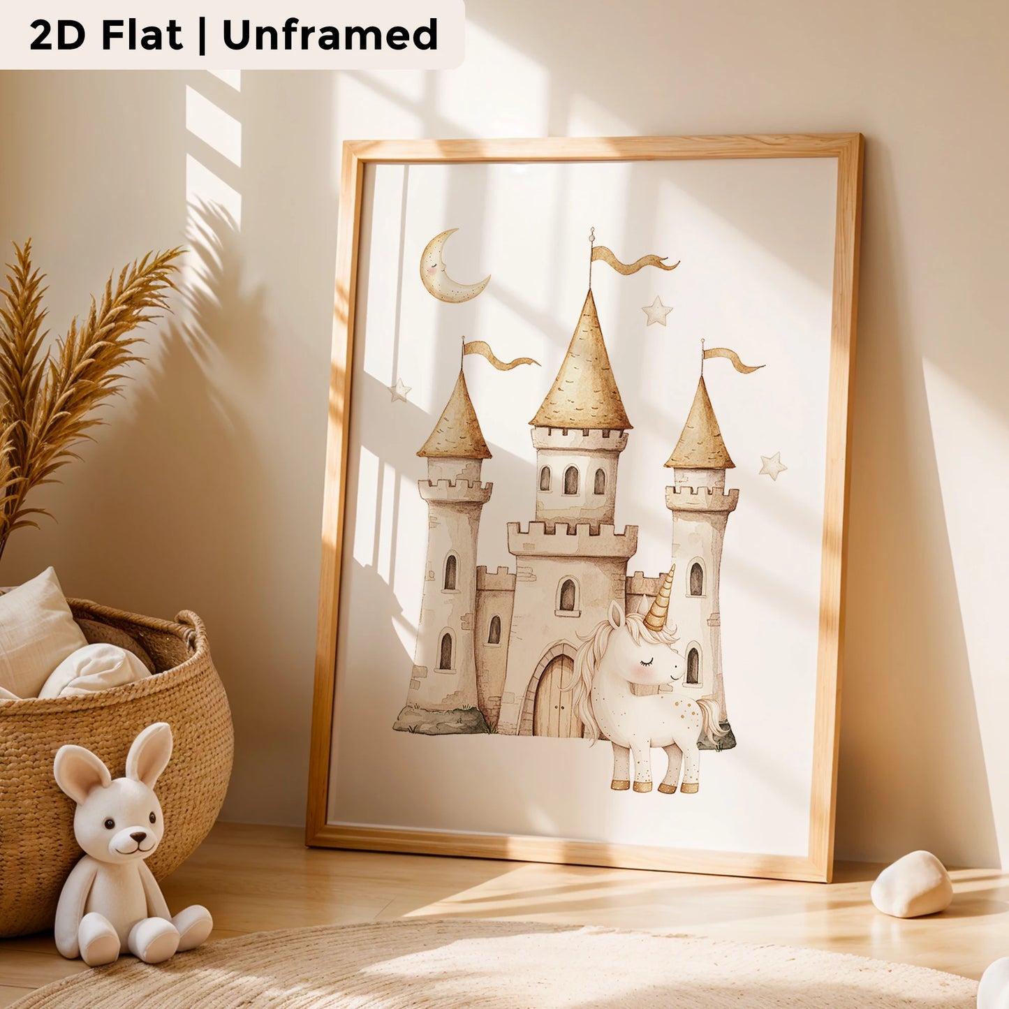 3-Piece Yellow Moon Canvas Wall Art | Kids & Living Room Decor