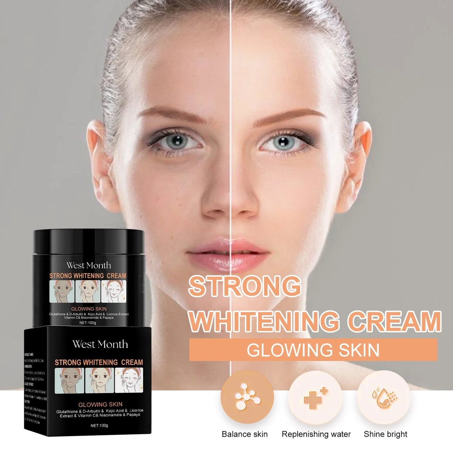 WEST MONTH Dark Spot Corrector Brightening Face Cream 100g