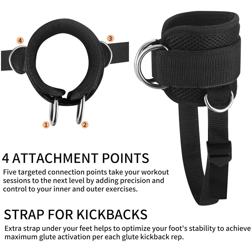 1PCS Cable Machine Ankle Strap - Adjustable Neoprene Cuff for Glutes/Legs - Gym Kickback Attachment (Men & Women) Peaceful Pleasures Health and Wellness