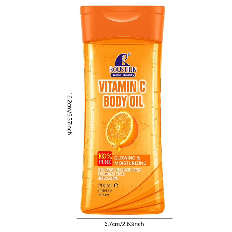 Roushun Vitamin C Body Oil 200ml – Hydrating Skin Care Oil