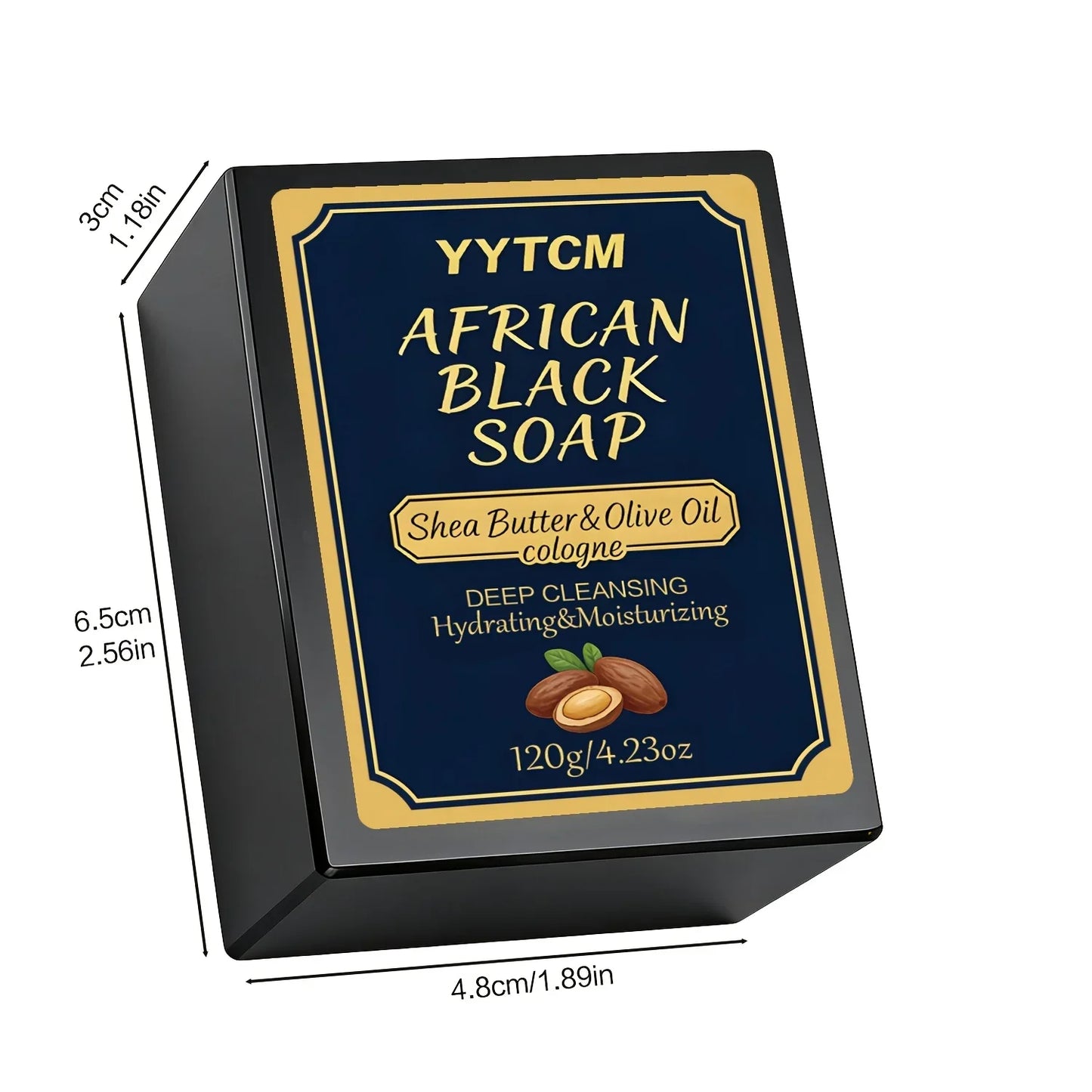 African Black Soap Bamboo Charcoal Bar – Shea Butter & Olive Oil