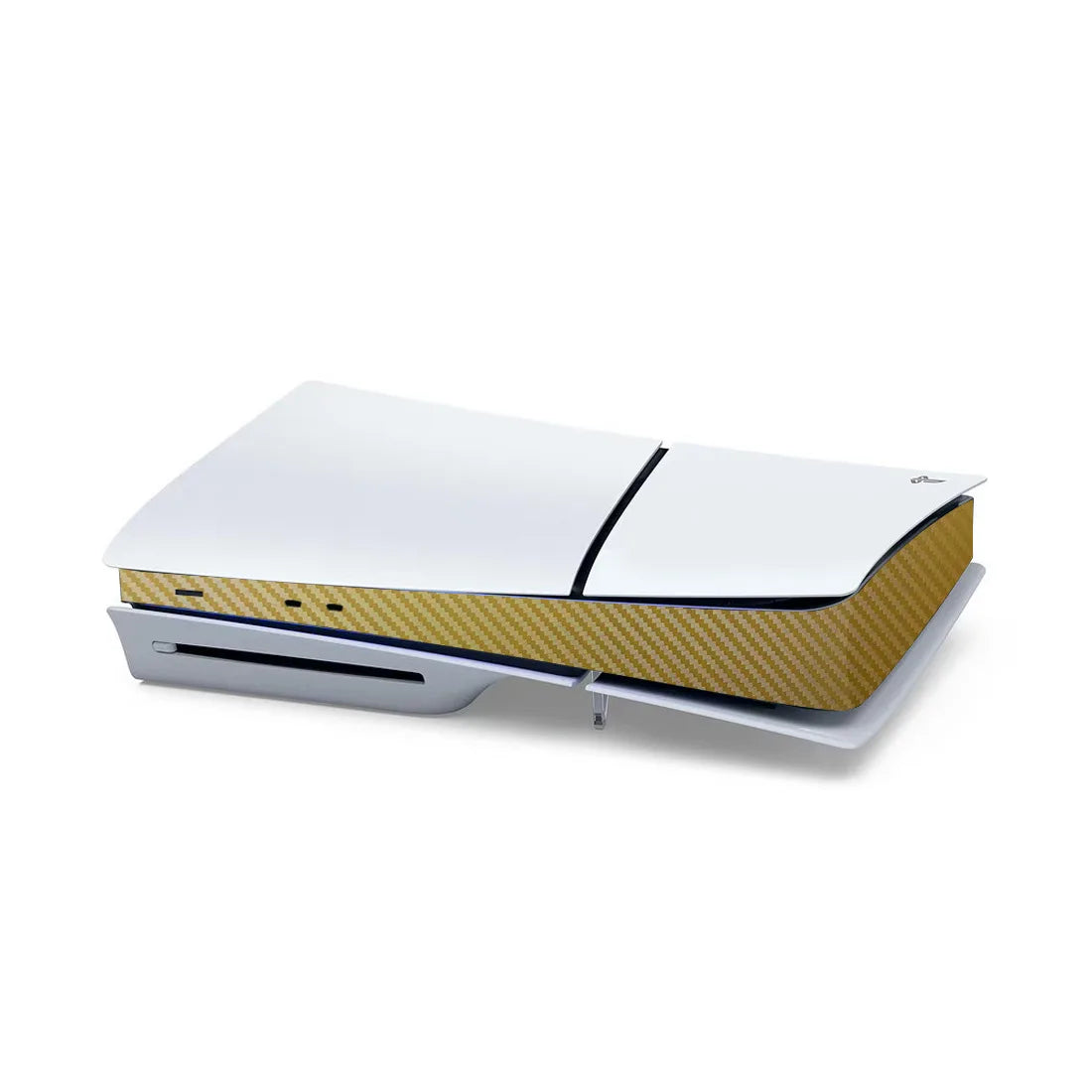 For Sony PS5 Sticker Host Center Decals Game Console Accessories High-Quality Slim Console Carbon Fiber Skin Cover 8 COLORS Peaceful Pleasures Health and Wellness Carbon Fiber Gold