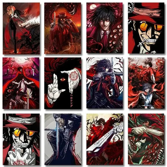 Horror Anime Hellsing Ultimate Posters Manga Canvas Painting Prints Wall Art Mural for Living Room Study Home Decor Peaceful Pleasures Health and Wellness