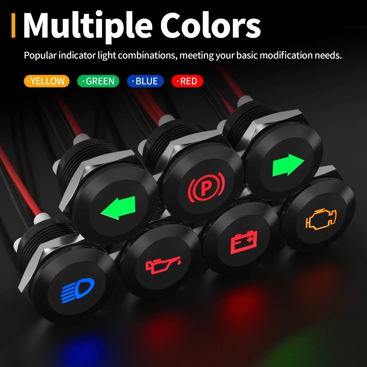 12V LED Indicator Light – Waterproof Dash Panel Peaceful Pleasures Health and Wellness