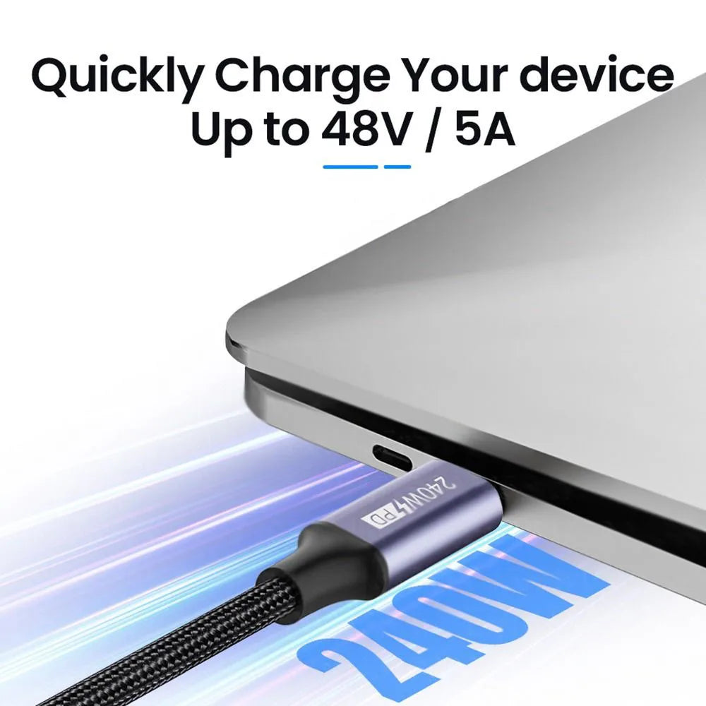 PD 240W USB-C to USB-C Fast Charging Cable 6A | CE Certified