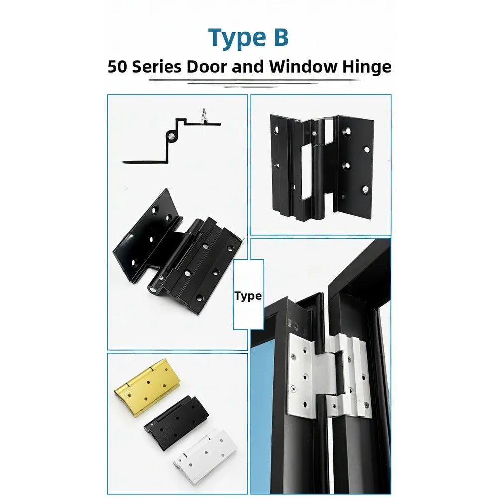 Aluminum Alloy 50 Hinge Casement Designed Outswing Operation 180