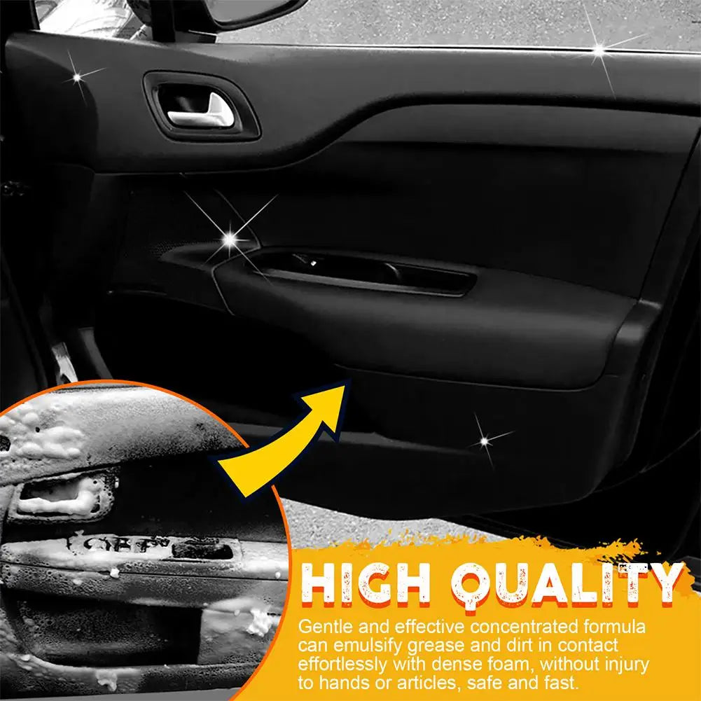 Car Interiors Leather Seats Shoes Multipurpose Foam Cleaner Fresh Lemon Scent Car Steering Wheel Decontamination Cleaning Spray Peaceful Pleasures Health and Wellness