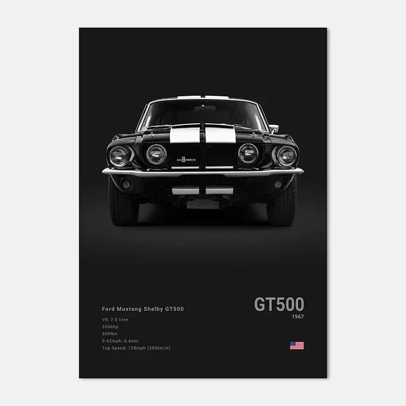 Famous Cars IE GT Canvas Wall Art Print Poster C C C Home Decor Modern Mural Unframed Birthday Gift Peaceful Pleasures Health and Wellness P31 30x40cm