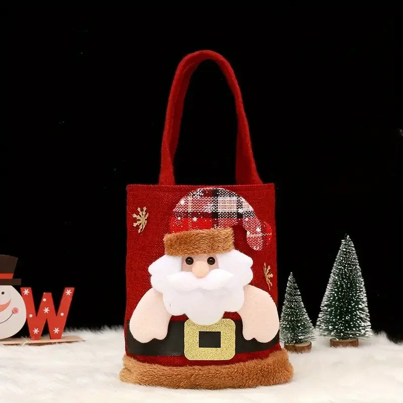 Reusable Christmas Gift Bags – Santa Reindeer Snowman Designs