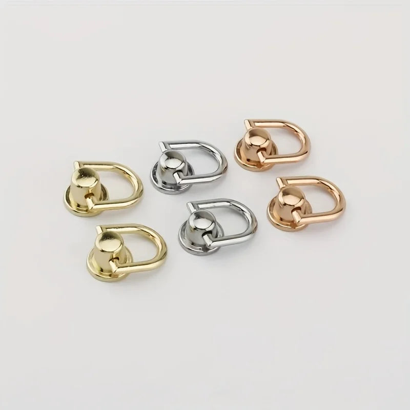 D Rings Rivets Leather Purse Stud Screw Metal Ring Studs Wallet Strap