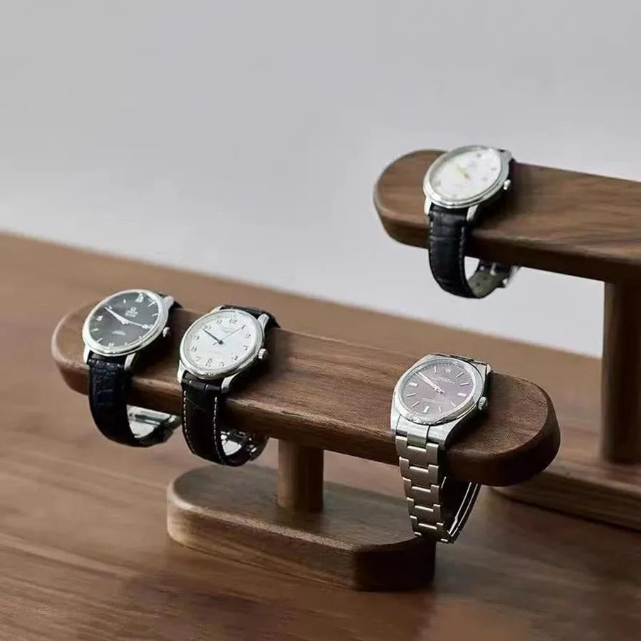 Walnut Watch Bracket Display Holder Jewelry Bracket Chain Anklets Hanger Stand Racks Organizer For Counter Shows Peaceful Pleasures Health and Wellness