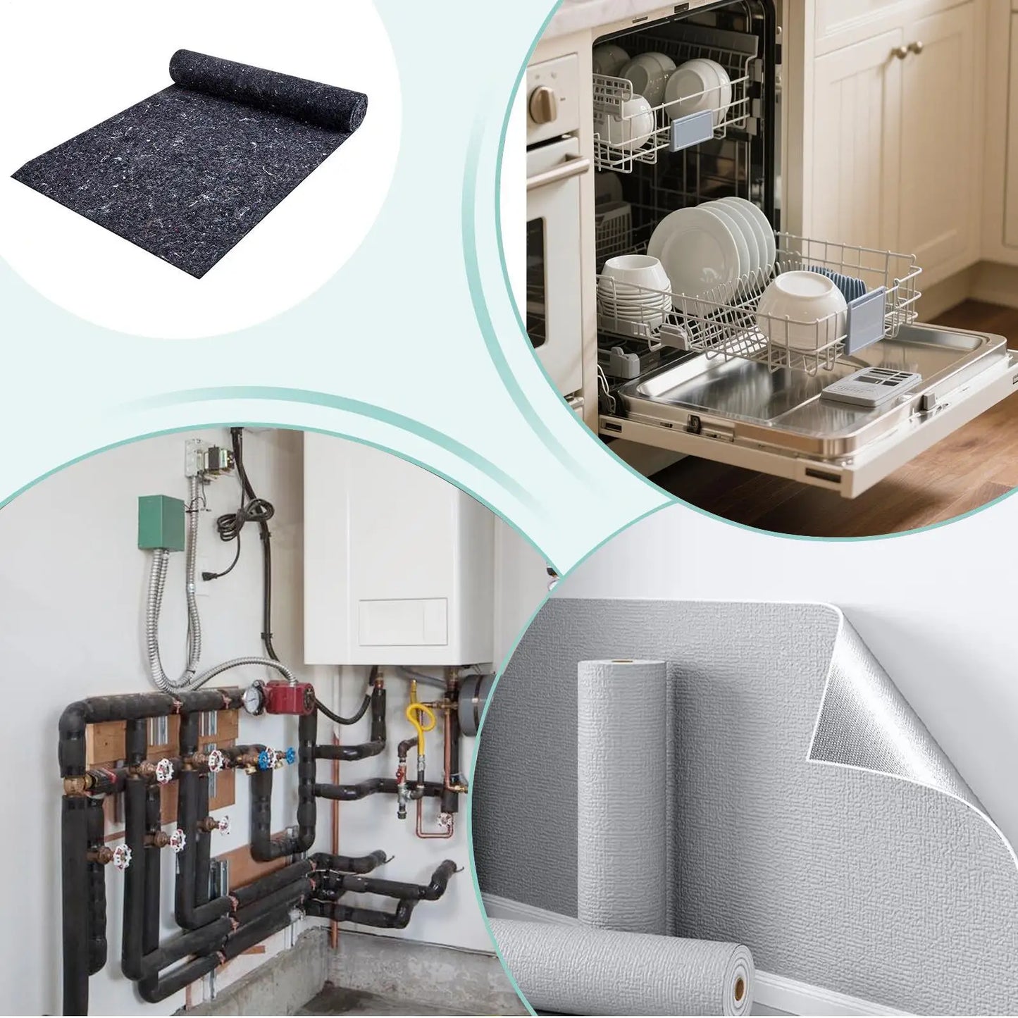 Sound Insulation Blanket Noise Blocking Cover Sheet Wall Insulation Blanket For Attic Roof Wall Shed Barn Pipe Oven Appliance Peaceful Pleasures Health and Wellness