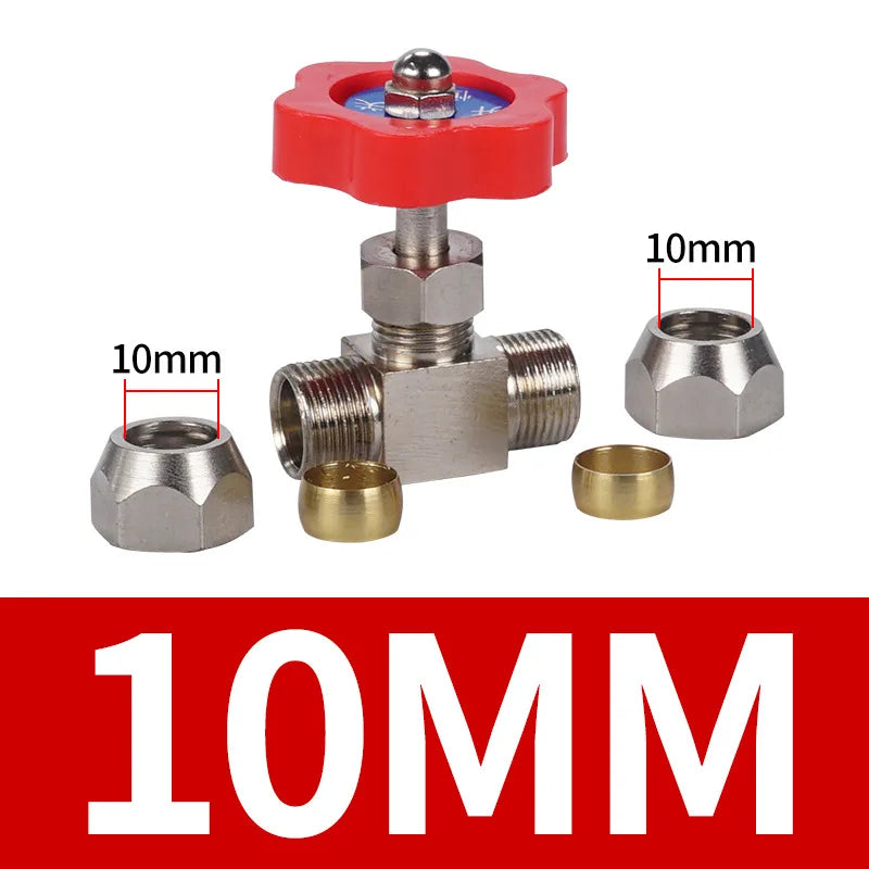 Copper Needle Globe Valve 6–12mm Nickel Plated | High Pressure