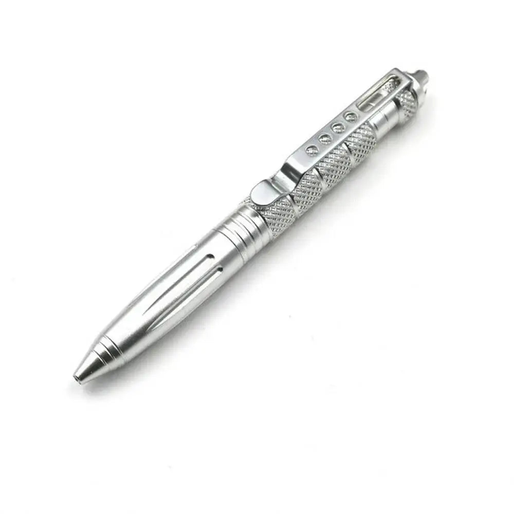 Tactical Pen Self Defense Multifunction Emergency Survival Tool Glass Breaker Tungsten Steel Writing Pen Outdoor Rescue Escape Peaceful Pleasures Health and Wellness silver