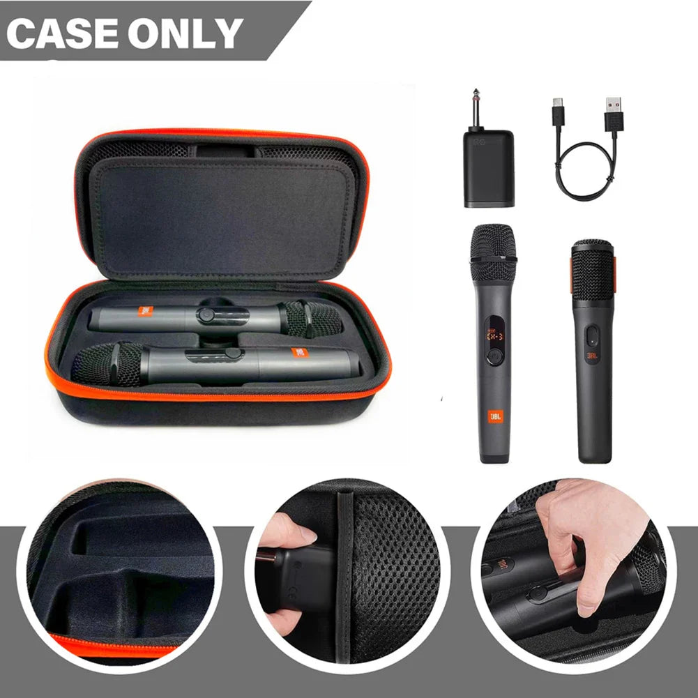EVA Hard Case 2-Slot for JBL PartyBox Wireless Microphones
