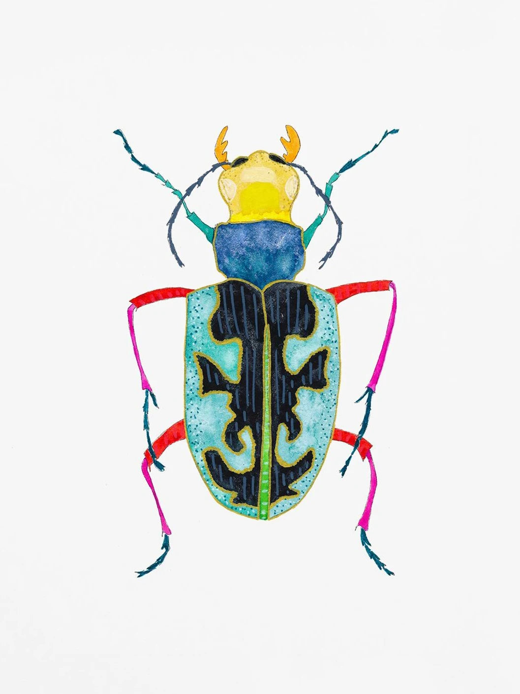 Watercolor Insect Canvas Print | Nursery & Kids Room Wall Art