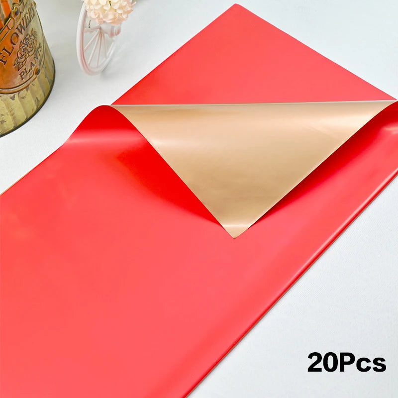 20Pcs Waterproof Two-Sided Floral Wrapping Paper 58×58cm