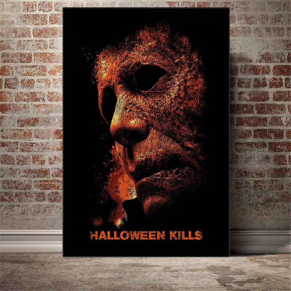 Michael Myers Canvas Wall Art | Halloween Horror Poster Print Canvas Wall Art Peaceful Pleasures Health and Wellness