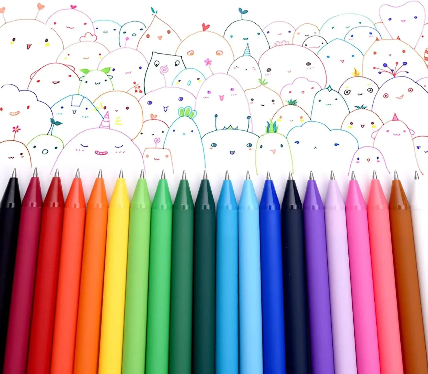 20-Piece 0.5mm Colored Gel Pens Set, Quick-Drying Fine Point for Journaling and Note-Taking Peaceful Pleasures Health and Wellness