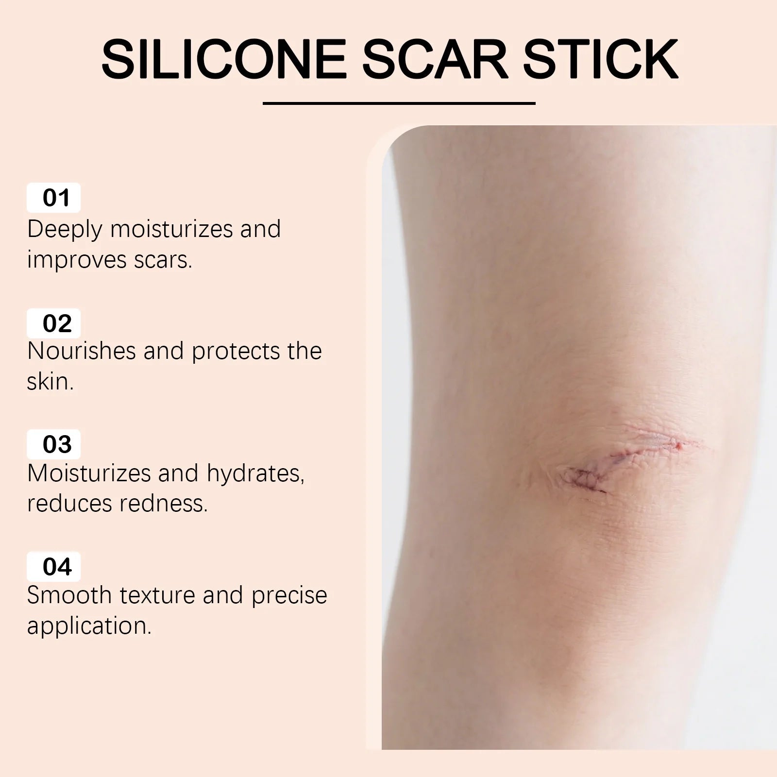 Silicone Scar Stick Acne Scar Reducing Redness Repair Blemishes Mild Formula Support Skin's Natural Repair Whitening Skin Care Peaceful Pleasures Health and Wellness