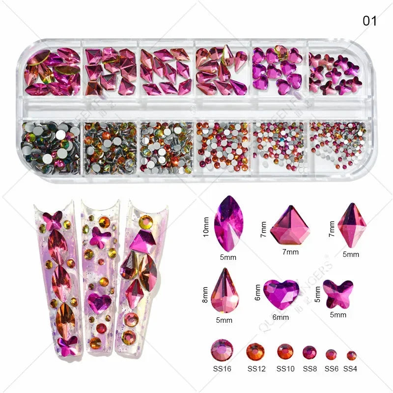 Pearl Rhinestone Nail Gems & Caviar Beads ~500pcs | Nail Art