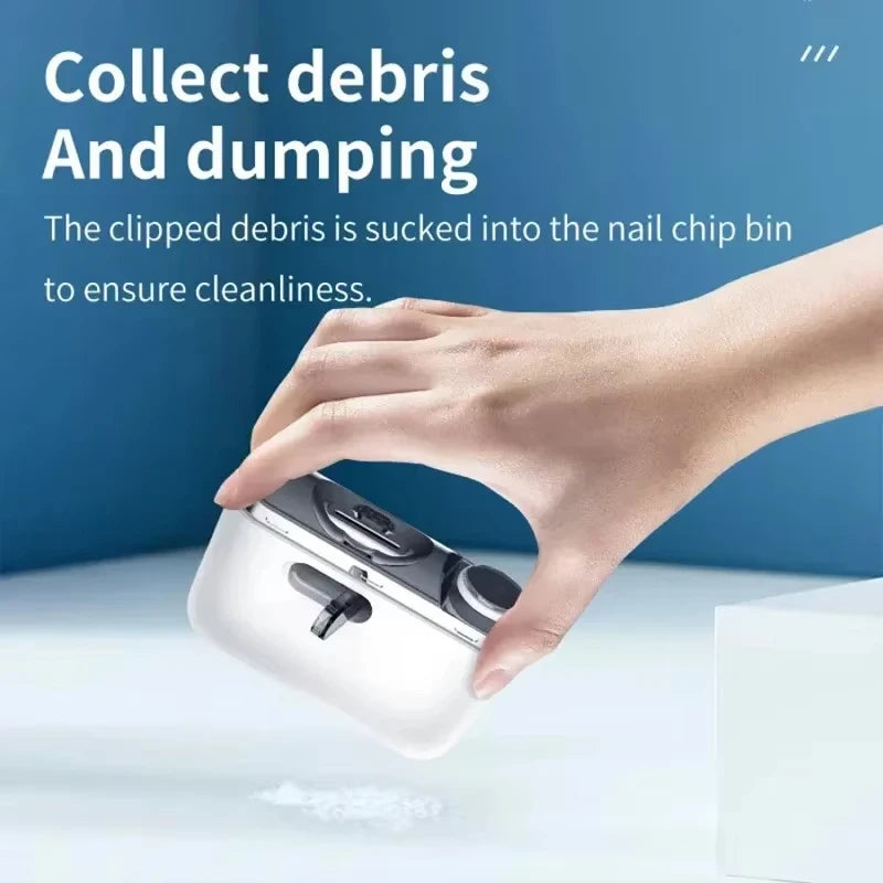 Fully Automatic Electric Nail Clipper USB Rechargeable Portable Mini Safe Trimming Polish Manicure Tool for Adult Baby Peaceful Pleasures Health and Wellness