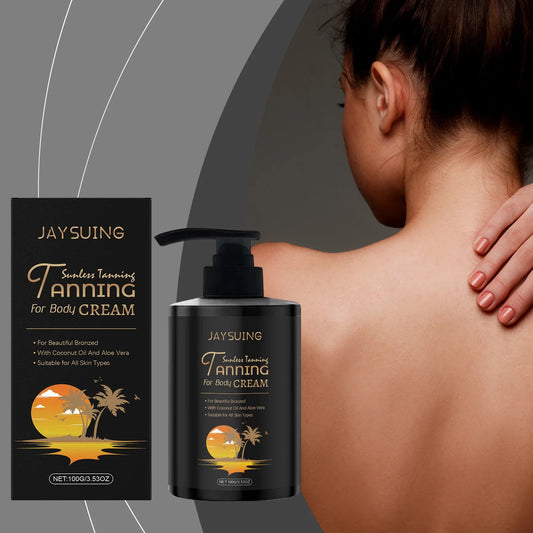 Jaysuing Sunless Self Tanner Bronzer Cream – Body & Face Self Tanner Cream Oasis Select