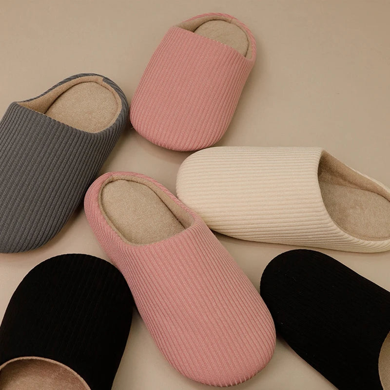 Unisex Winter Plush Fur Slippers – Non-Slip Cozy Indoor Shoes
