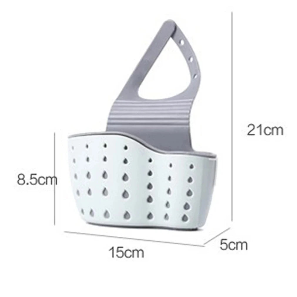 Kitchen Sink Hanging Drain Basket | Soap & Sponge Organizer
