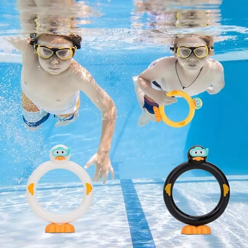 Duck Dive Rings & Rods – 3-Piece Kids Pool Diving Toy Set