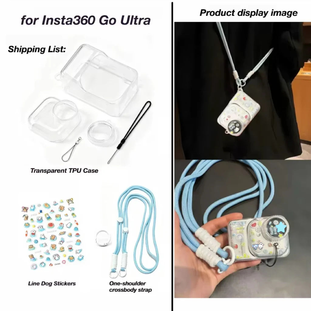 Insta360 Go Ultra TPU Case + Lens Cap & Anti-Lost Rope