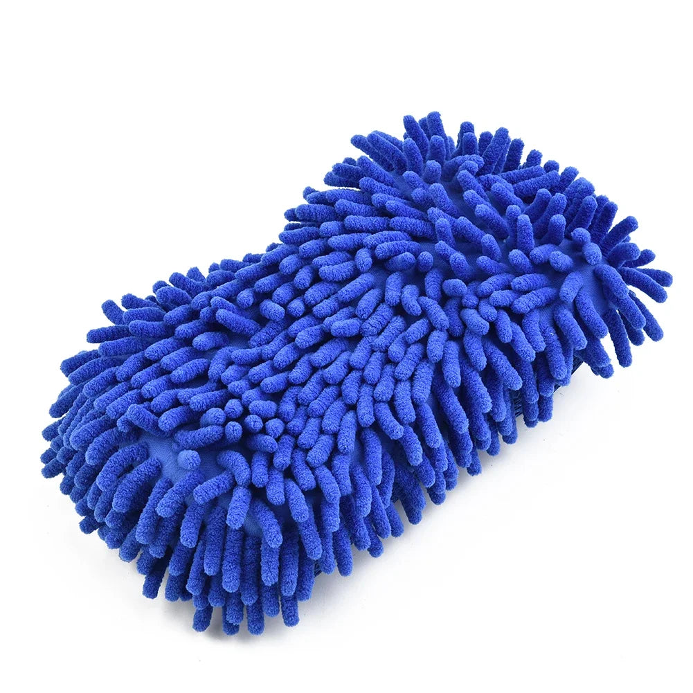 1pc Car Wash Glove Microfiber Chenille Car Wash Sponge Care Washing Detailing Brush Pad Multifunction Cleaning Tool Peaceful Pleasures Health and Wellness