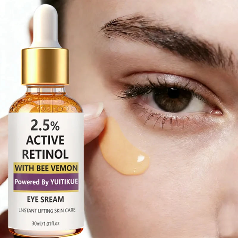 YUITIKUE 2.5% Active Retinol Eye Cream | With Bee Venom | Instant Lifting & Anti-Aging Care For Delicate Eye Area 30ml Peaceful Pleasures Health and Wellness
