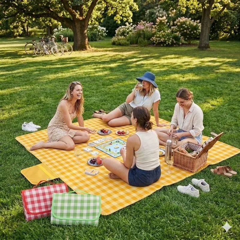 Waterproof Picnic Blanket Foldable Ground Mat – Camping & Beach