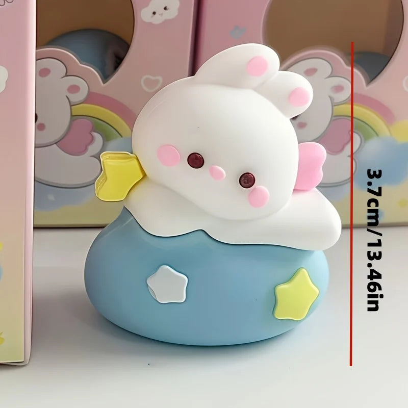 6-Piece Set of Mini Pencil Sharpeners, Desktop Decorations, Cute Strawberry Bunny, Rainbow Bunny Design, Cartoon Cute Pencil Sharpener, Portable Pencil Sharpener for Children and Elementary School Students Peaceful Pleasures Health and Wellness