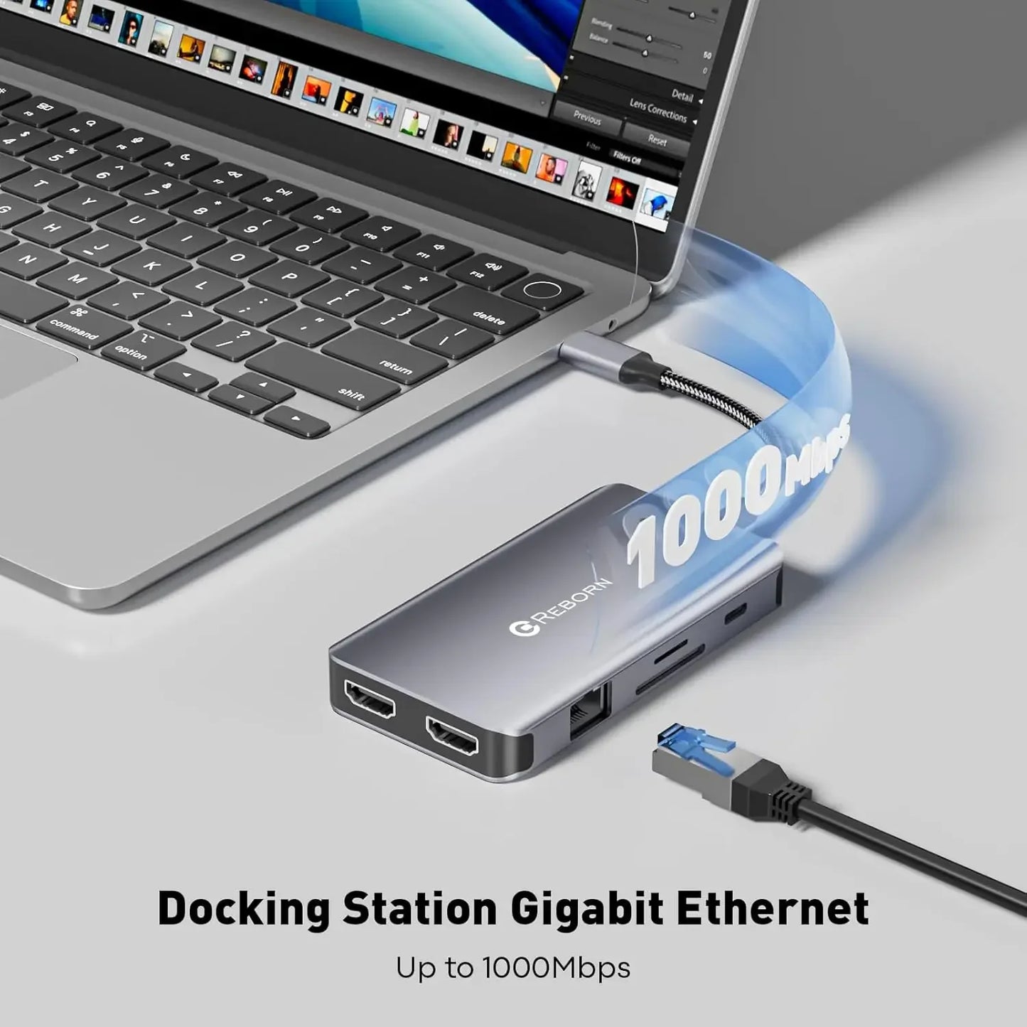 9-in-1 USB C Docking Station Dual Monitor, 4K HDMI, Gigabit Ethernet, Fast Data Transfer, 100W PD Charging Peaceful Pleasures Health and Wellness