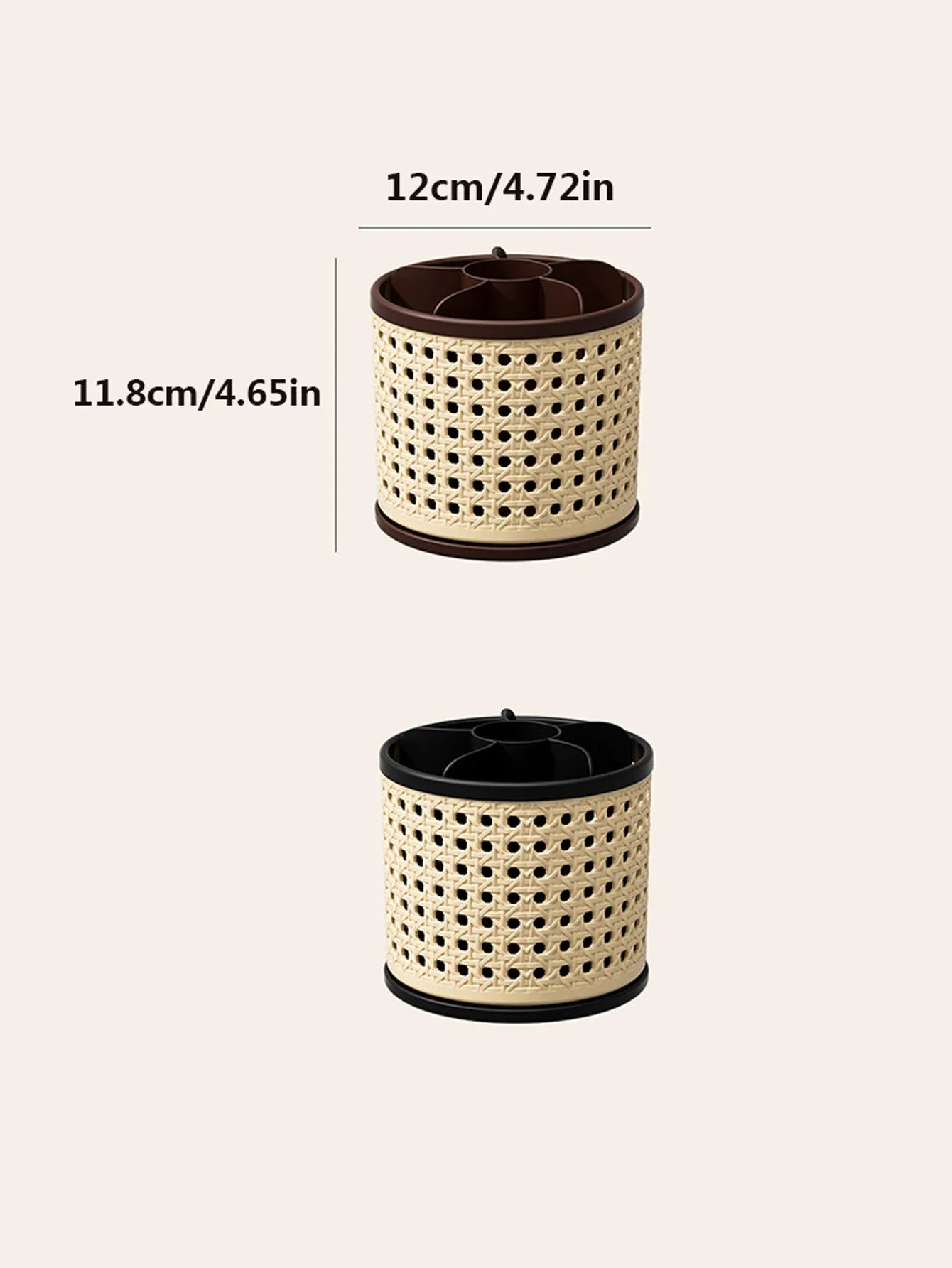 1Pcs Rotating Pen Container Multifunctional Desktop Organizer ‌Makeup Brush Holder for Stationery Storage Box Office Supplies Peaceful Pleasures Health and Wellness