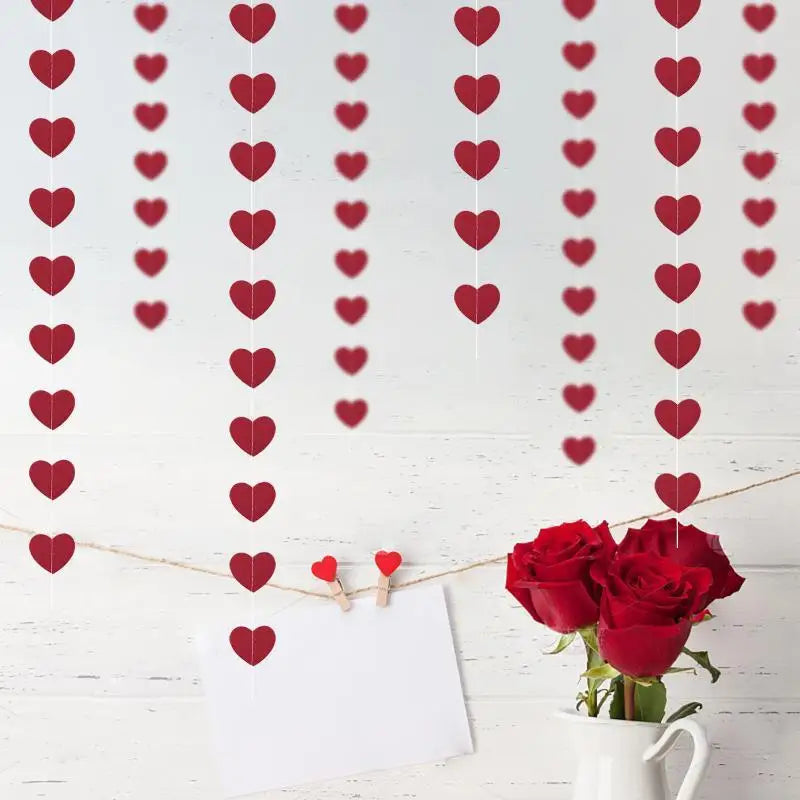 Valentine's Day Heart-shaped Pull-up Banners Decorations Wedding