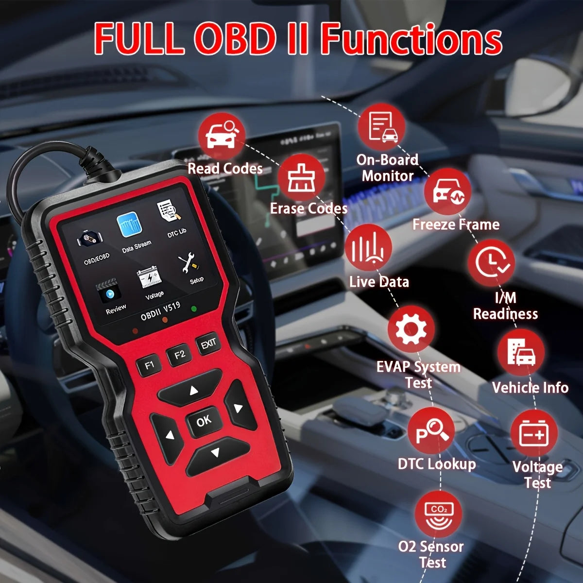 V519 OBD2 Scanner – USB Car Diagnostic & Fault Code Reader Peaceful Pleasures Health and Wellness