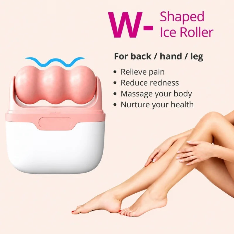 Mini Face Ice Roller – Dual-Sided V & W Skin Massager