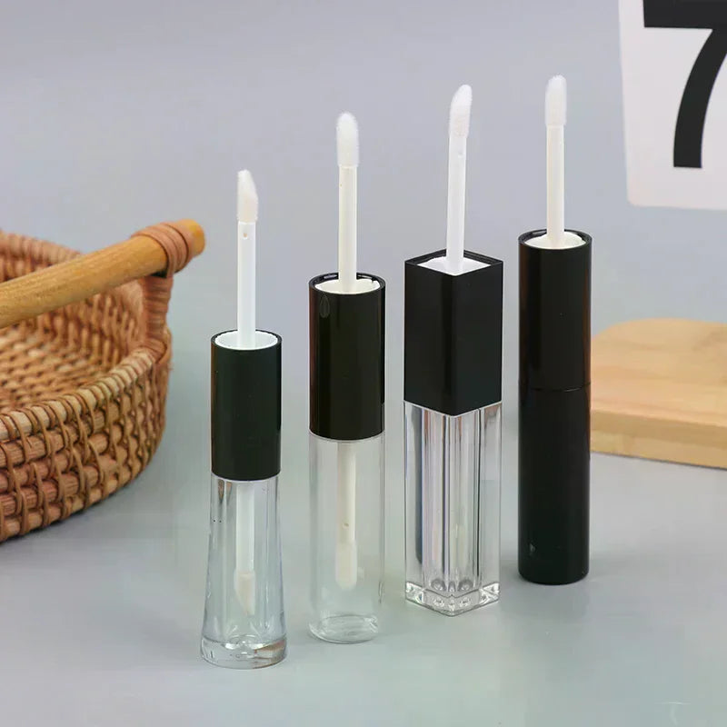 Double-ended Empty Clear Lip Gloss Tube Refillable Mini Lip Balm Bottles Lipstick Containers For Travel Women Girls DIY Makeup Peaceful Pleasures Health and Wellness