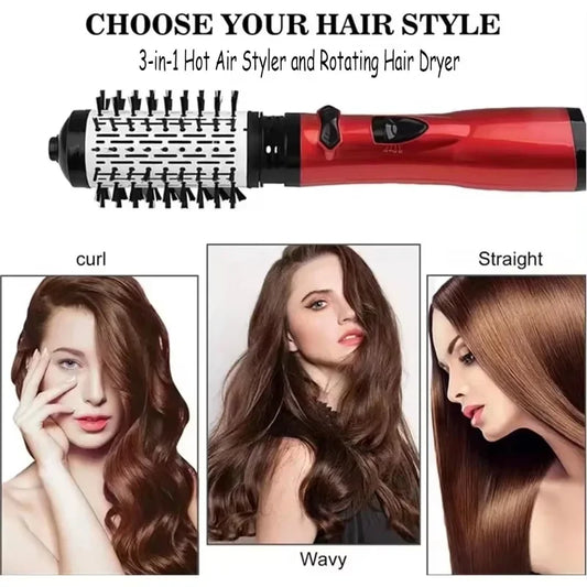 Hair Dryer Brush, Electric Comb, Hair Straightener, Hot Air Comb, Negative Ion Hair Styler, 3 in 1 Rotating Peaceful Pleasures Health and Wellness