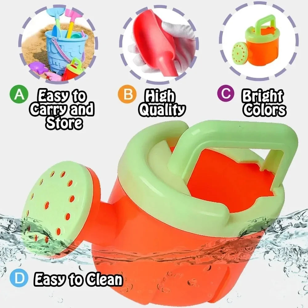 Kids Beach Toys Set – Sand Bucket, Shovels & Animal Molds