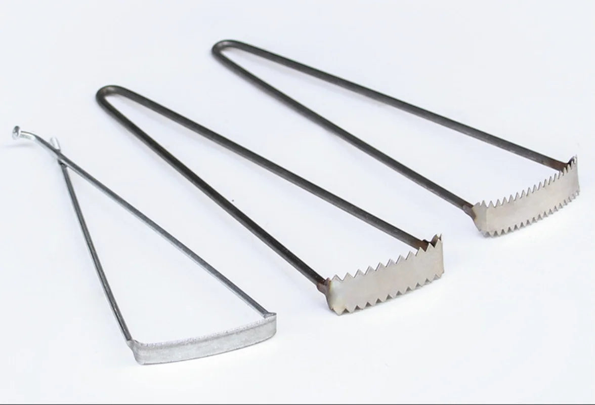 Pottery Fork Trimming Knife – Serrated Ceramic Scraper Tool