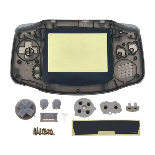 GBA Replacement Shell Kit | Custom Transparent Game Boy Advance Case GBA Replacement Shell Oasis Select Clear Black