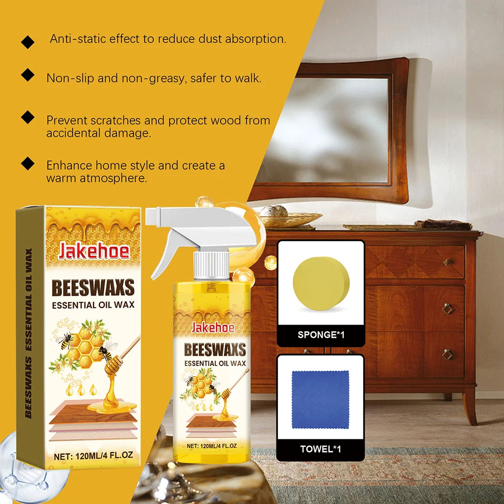 Furniture Polish Beewax Spray Natural Beeswax Spray For Wood Furniture Polish Scratch Wear Repair Long Lasting Protective Liquid Peaceful Pleasures Health and Wellness